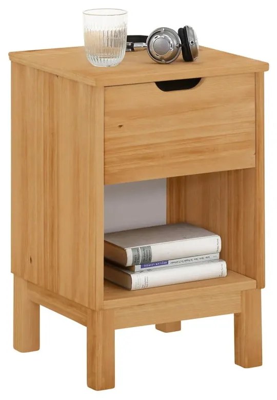 Nočný stolík z borovicového dreva v prírodnej farbe Post – Støraa