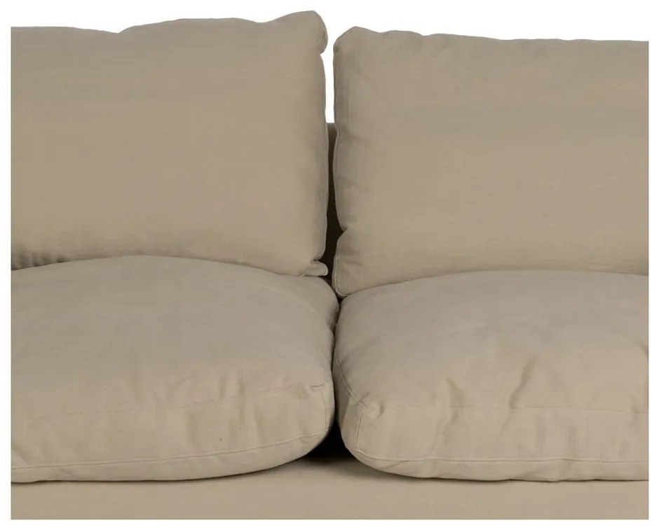 Béžová ľanová pohovka 180 cm – Ixia