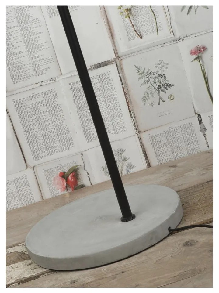 Čierno-sivá stojacia lampa s kovovým tienidlom (výška 190 cm) Oslo – it's about RoMi
