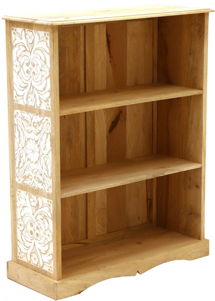 furniture-nabytek.cz - Knižnica do obývacej izby 90x115x35 z dreva mango