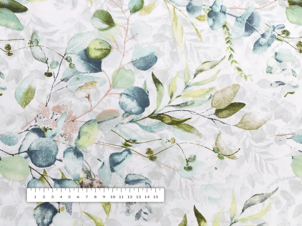 Biante Bavlnený záves Sandra SA-400 Mintovo-zelený eukalyptus 150x200 cm