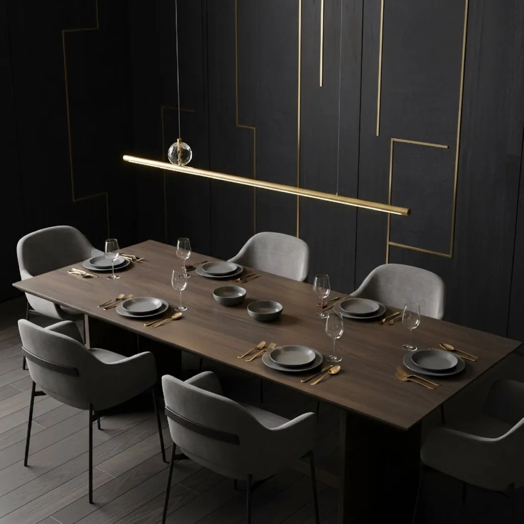 Toolight Toolight, LED stropné svietidlo 90cm, APP1778-CP, zlatá matná, OSW-04056