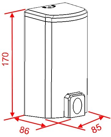 Novaservis - Zásobník na tekuté mydlo 500 ml, biely, 69086,P