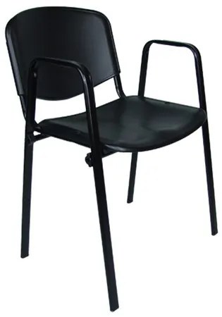 Konferenčná stolička ISO plastová s područkami RAL-3002
