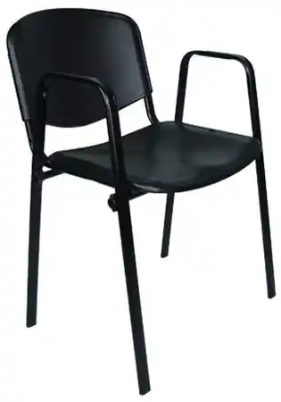 Konferenčná stolička ISO plastová s područkami RAL-9005 | BIANO