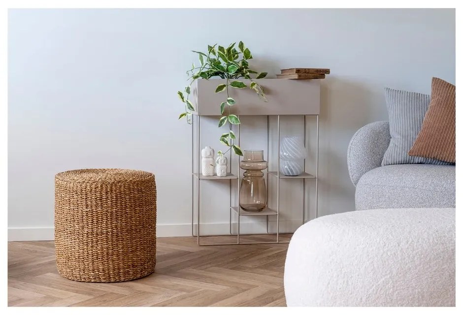 Pletený taburet v prírodnej farbe Rivera – House Nordic