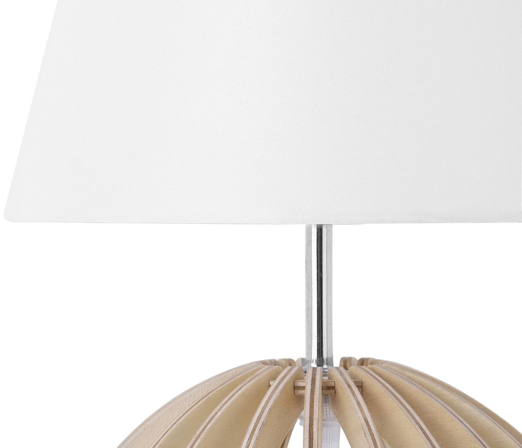 Drevená stolná lampa biela SAMO Beliani