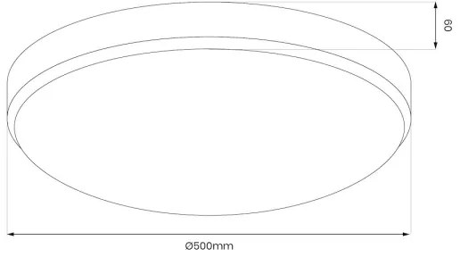 LED stropné svietidlo MAYA LED/36W/230V, priemer 50 cm, čierne
