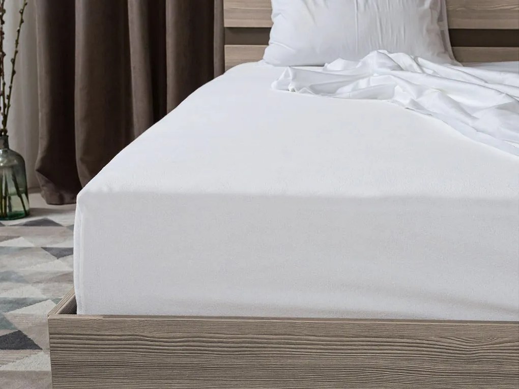 Sada obliečok z mikrovlákna WHITE DEER hnedé + plachta JERSEY biela