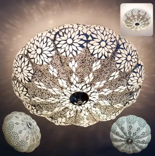 Mosaic lampa stropová stropnica orient Melon LACE Ø38 3D efekt