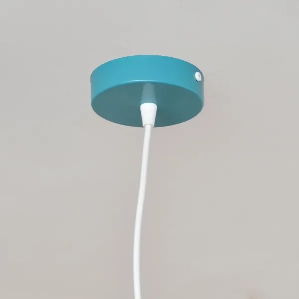 Detský luster na lanku STARS 1xE27/15W/230V tyrkysová/biela