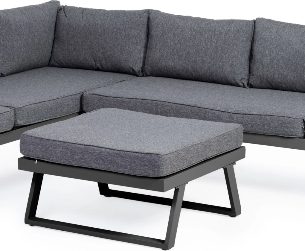 Sada zahradního nábytku LAFOOLE LUNGE tmavě šedá