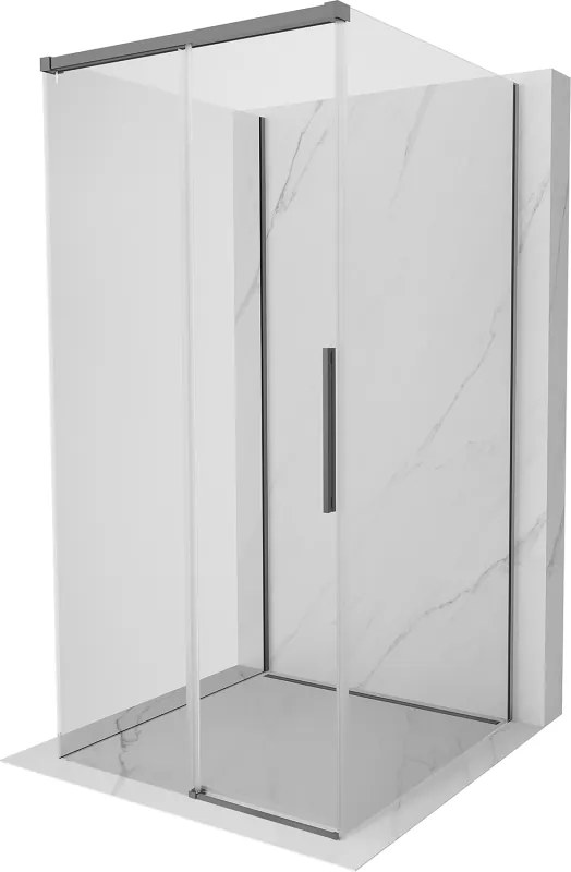 Mexen Rox-3S, 3-stenný sprchový kút 100 x 100 cm, 8mm číre sklo, grafitový profil, 8C2-100-100-95-00-3S