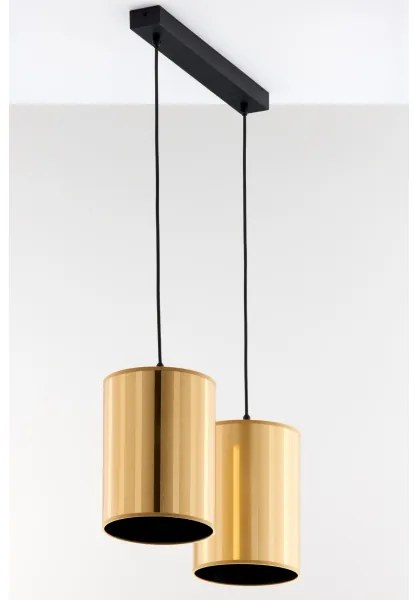 Jupiter 2091 - Luster na lanku CORTINA 2xE27/15W/230V zlatá/čierna