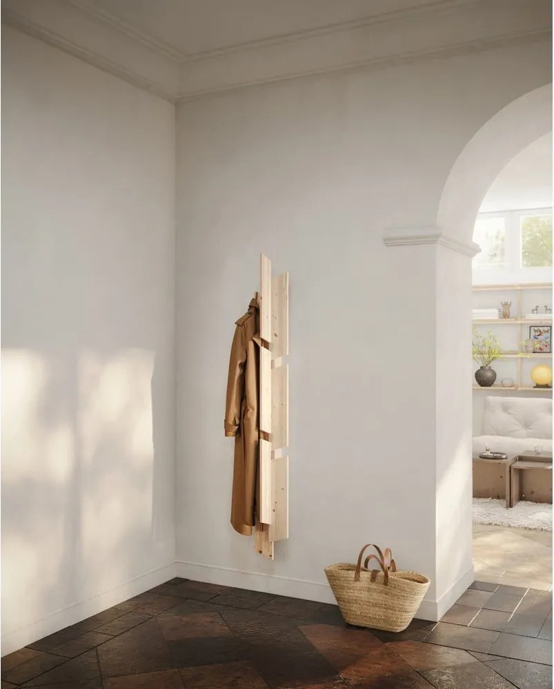 Nástenný vešiak z borovicového dreva v prírodnej farbe 26 cm Keeper – Karup Design