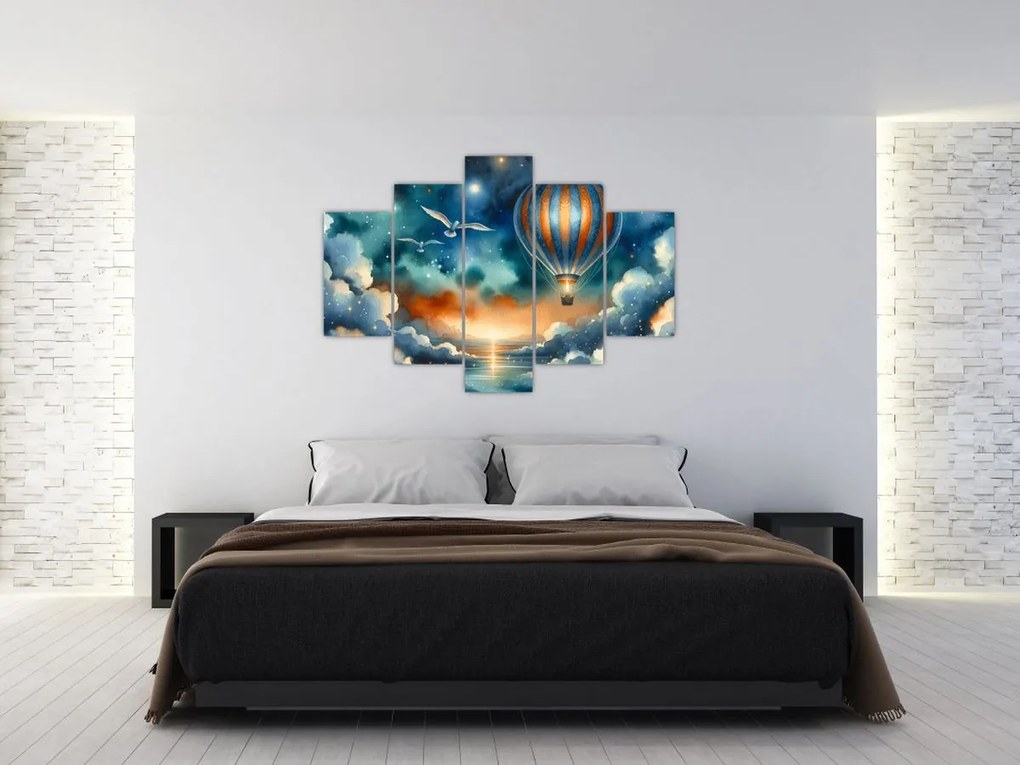 Obraz - Lietať nočnou oblohou (150x105 cm)