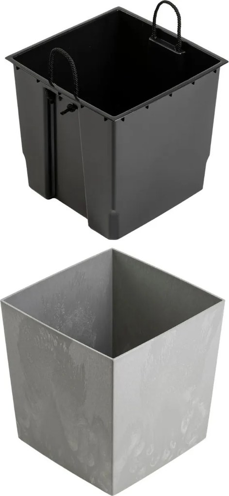 Květináč FLORE Beton 30,5x29,5x29,5 cm šedý