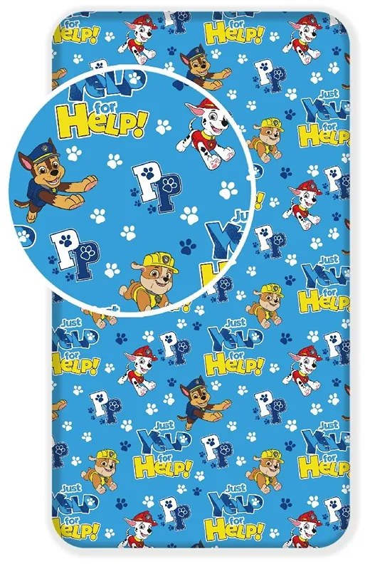 Plachta Paw Patrol modrá 90x200 cm 100% bavlna Jerry Fabrics