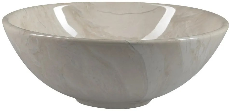 Sapho Sapho, DALMA keramické umývadlo na dosku Ø 42 cm, béžová, MM127
