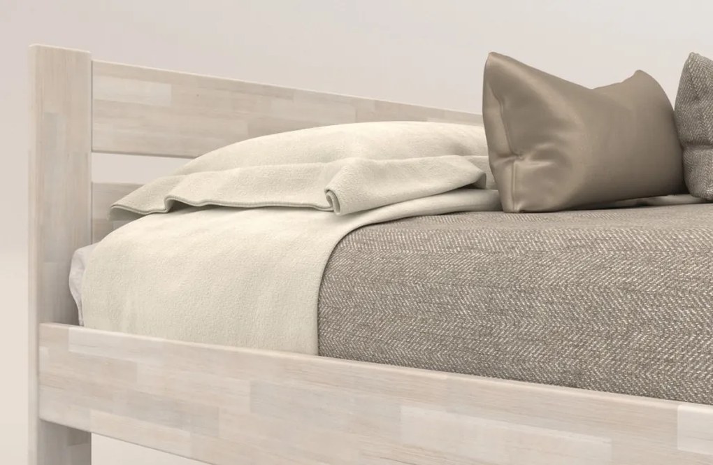 Predĺžená posteľ Mystic 160x210 cm, bielený buk