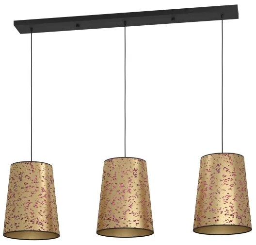 Eglo 390293 - Luster na lanku CASTUERA 3xE27/25W/230V zlatá/ružová