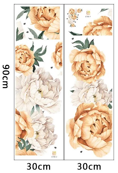 Samolepka na stenu "Pivonky" 73x94cm