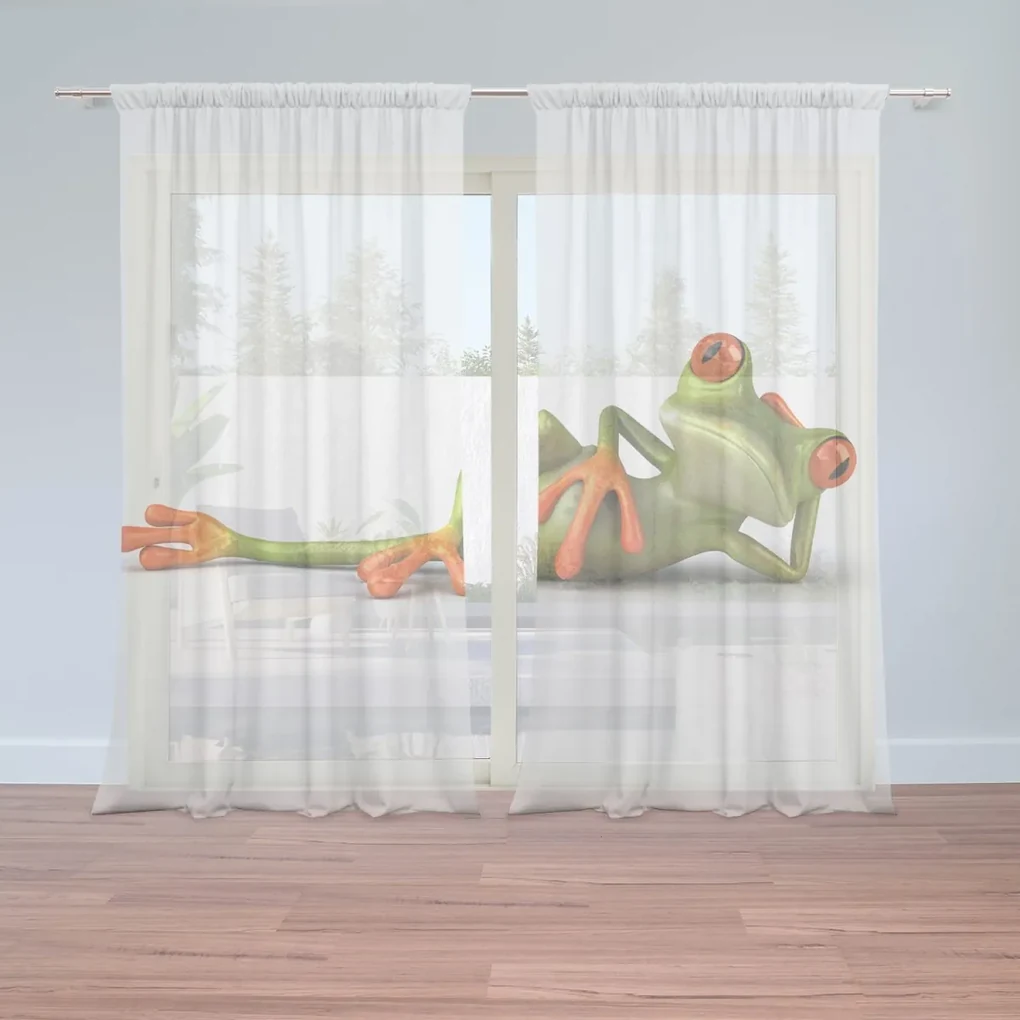 Sablio Záclony Ležiaca žaba: 2ks 150x250cm