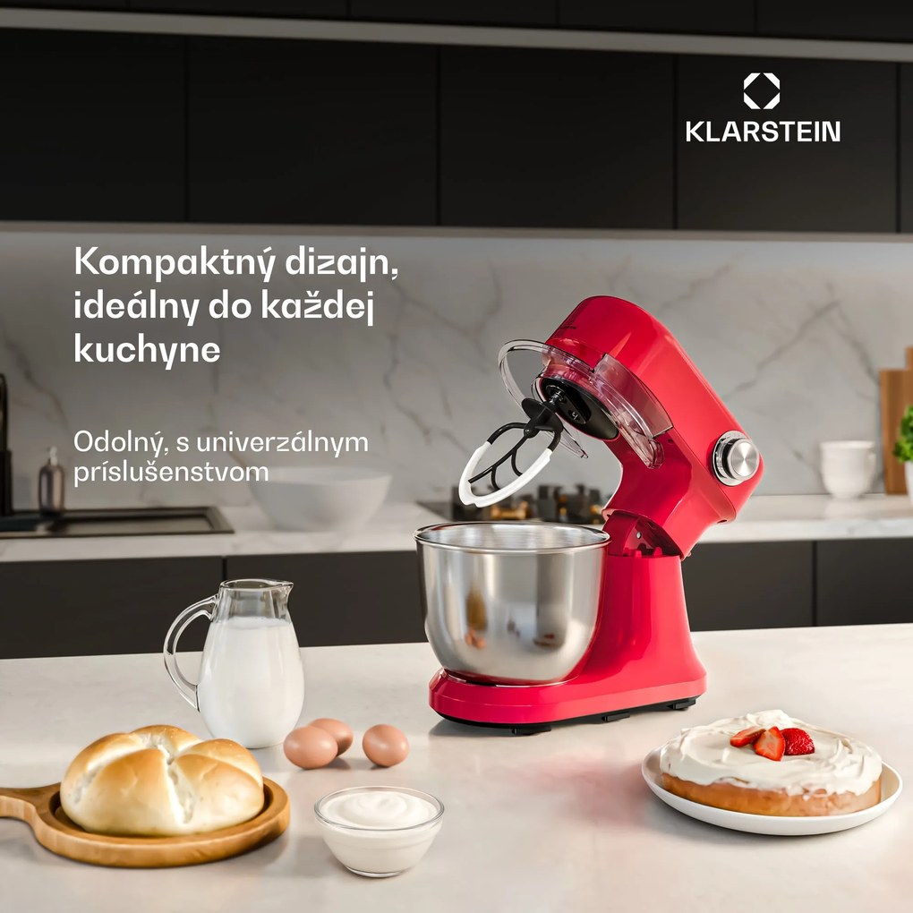 Klarstein Bella Evo kuchynský robot | planetárny miešací systém | 3 miešacie nadstavce | 1500 W | 5 l