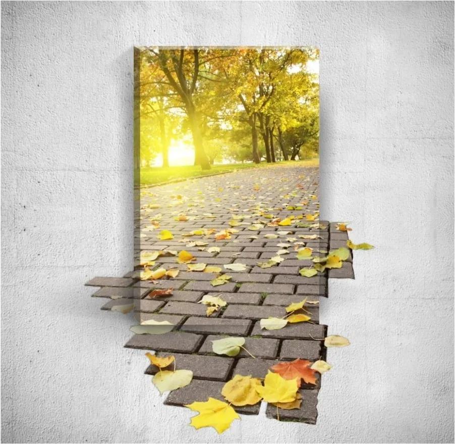 Nástenný 3D obraz Mosticx Autumn Road, 40 × 60 cm