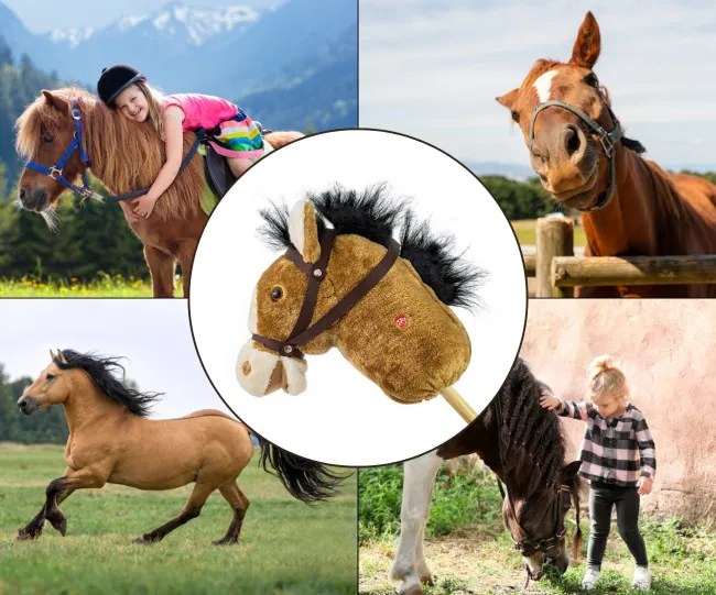 Kôň na palici Milly Mally svetlohnedý