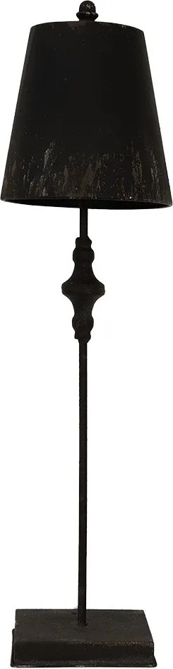 Čierna antik stolná kovová lampa Filla - Ø 20*75 cm E27/max 1*60W