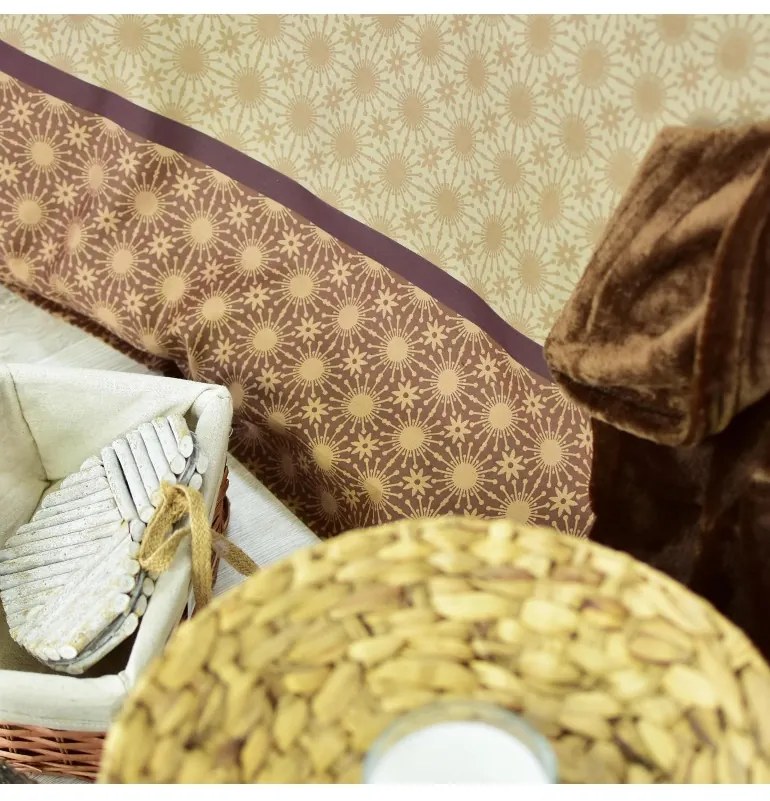 Obliečky Star satén sivo-hnedé EMI, Štandardný set jednolôžko obsahuje 1x 140x200 + 1x 70x90