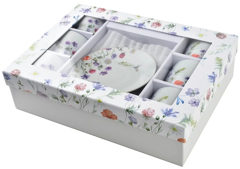 Porcelánová šálka s podšálkou Joy Dragonfly 250 ml sada 6ks