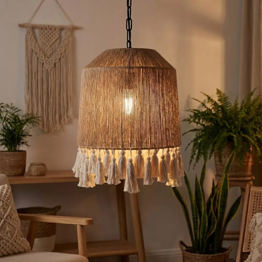 Toolight Toolight, stropné svietidlo 30cm, 1xE27, APP1734-1CP, čierna-hnedá, OSW-04044