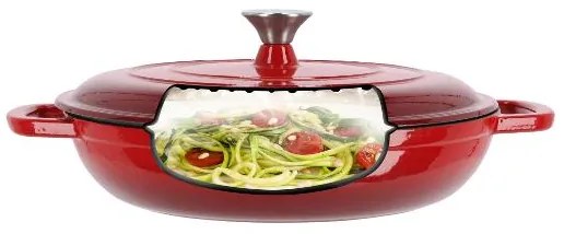 Silvercrest® Liatinová servírovacia panvica, Ø 30 cm (červená) (100393085)