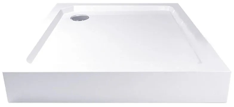Mereo Mereo, Kora Lite sprchový set: sprchovací kút 90x90x185 cm, chróm ALU, sklo číre, 90 cm, vanička, sifón, MER-CK34123ZH