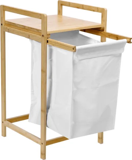 Kôš na bielizeň bambusový HANOI 40 l biely