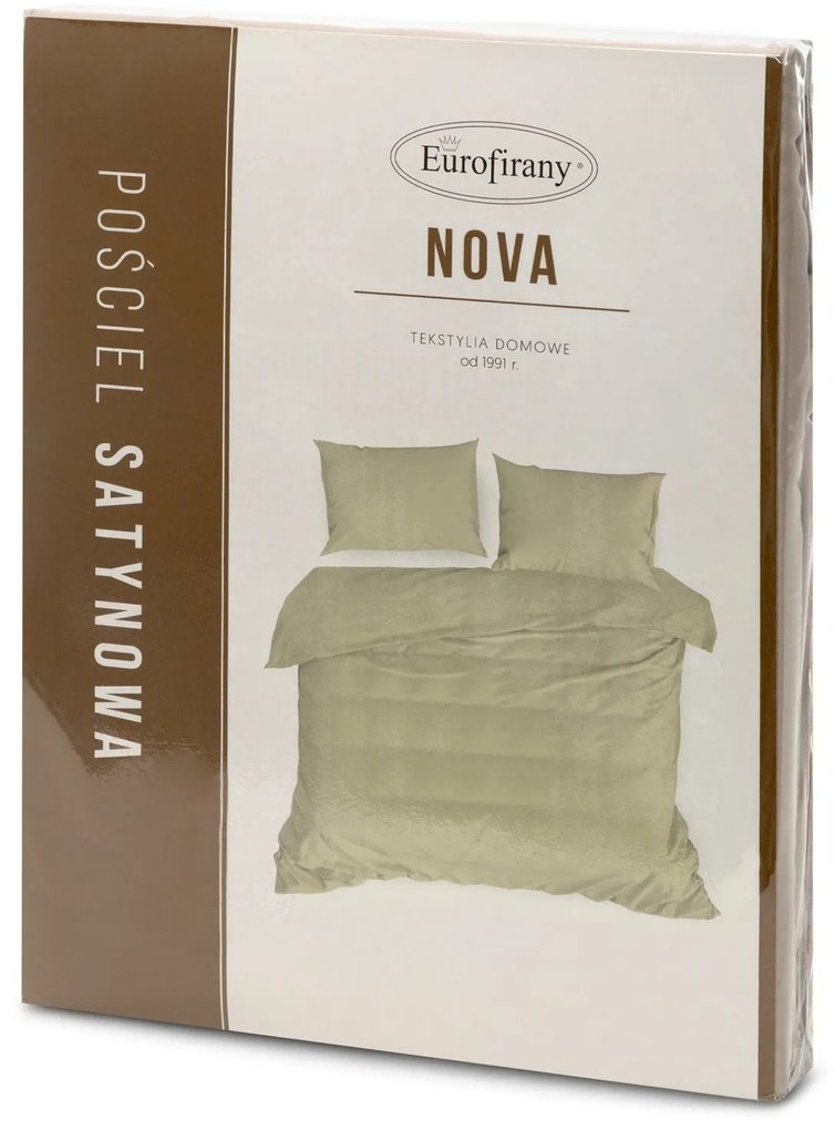 SATÉNOVÉ OBLIEČKY NOVA3 200X220 CM, 2KS 70X80 CM BÉŽOVÉ