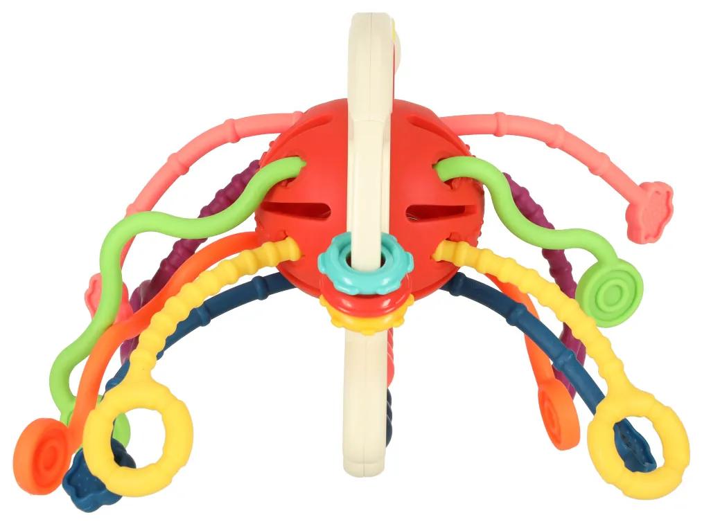 KIK Montessori senzorická hračka hryzátko červené