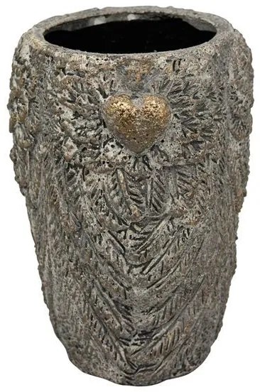 Bronzovo - hnedý antik obal na kvetináč / váza Topf - 18 * 18 * 26 cm