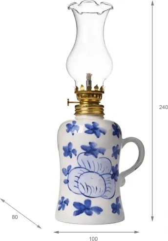 Brilagi - Petrolejová lampa MERLIN biela/modrá