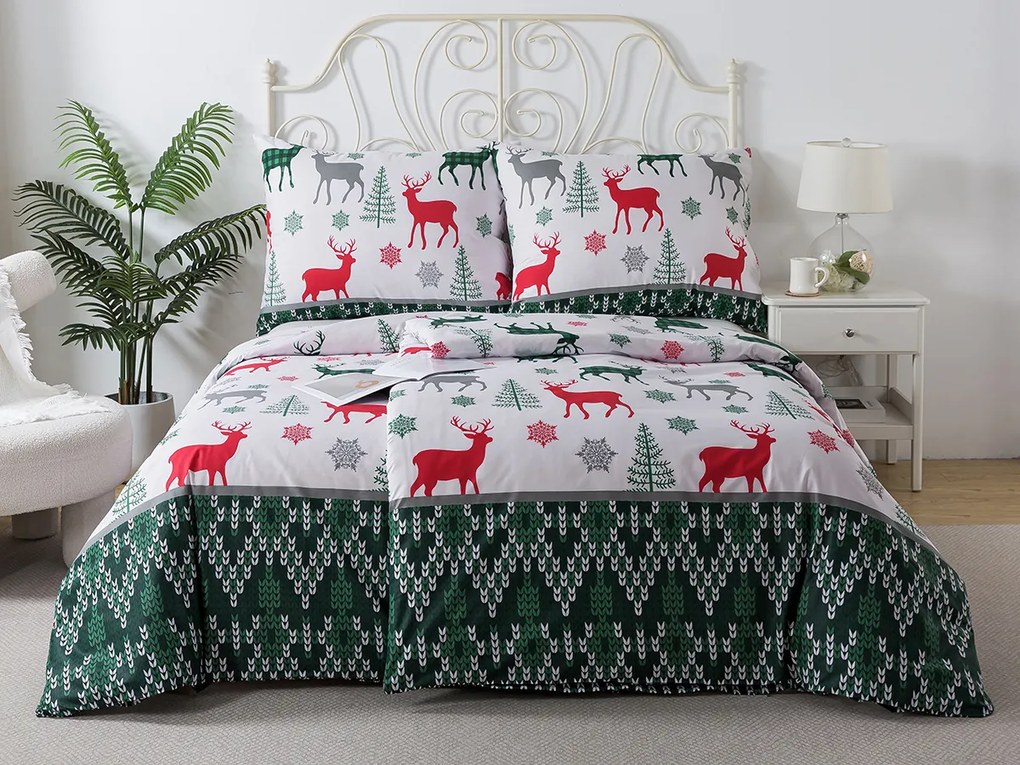 XPOSE® Bavlnené Renforcé obliečky LYANA - tmavo zelené