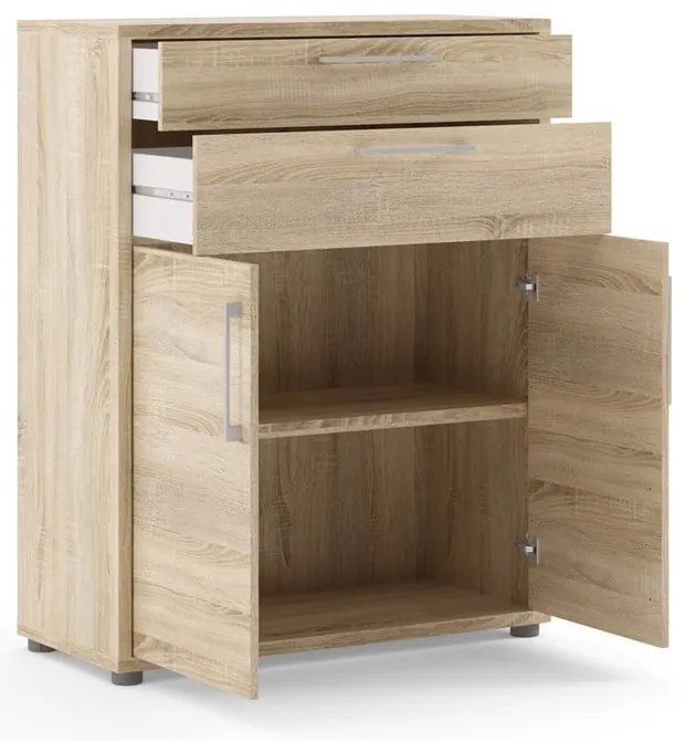 Komponent pre modulárny policový systém v dekore duba v prírodnej farbe 84x105 cm Prima – Tvilum