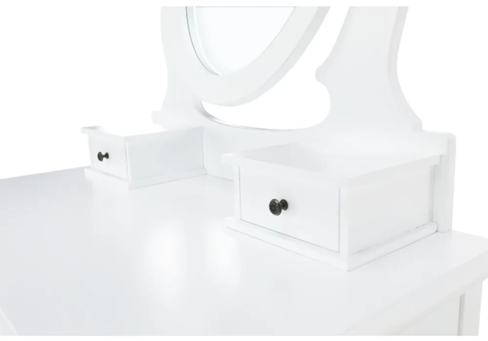 Dekoratívny stolík so stoličkou LINET NEW, biely