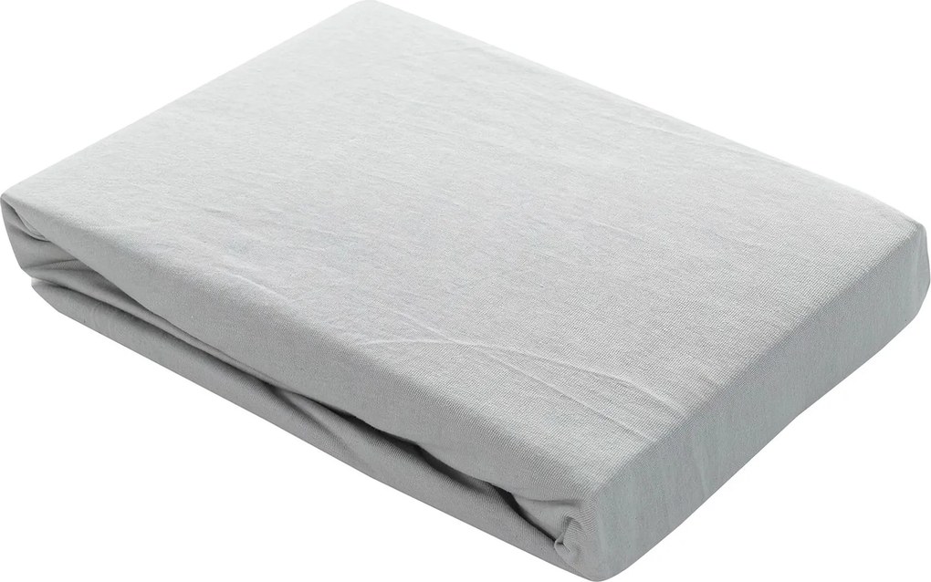 Jersey napínacia plachta Jerry 90x200 cm light grey