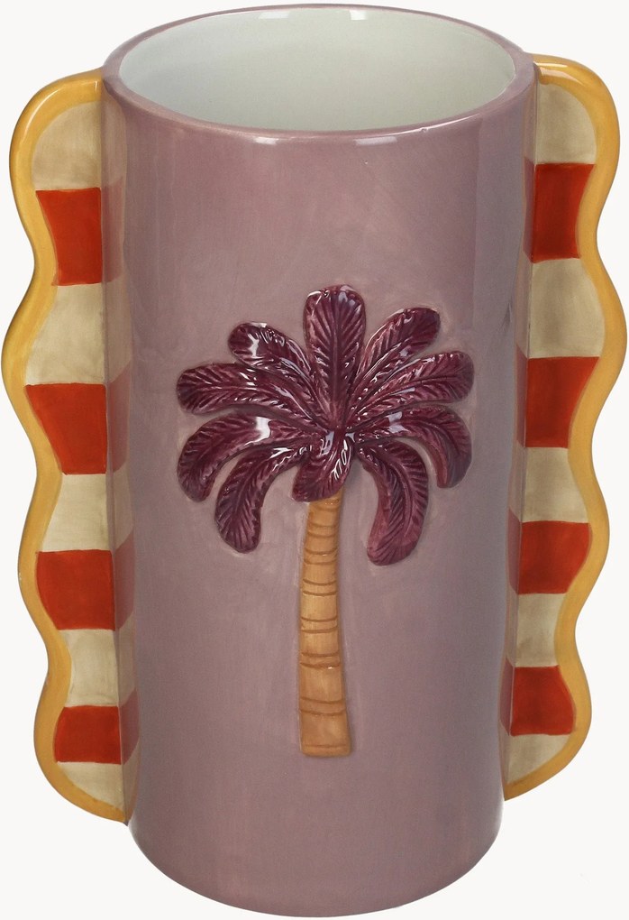 Ručne maľovaná dekoračná váza Palm Tree, V 23 cm