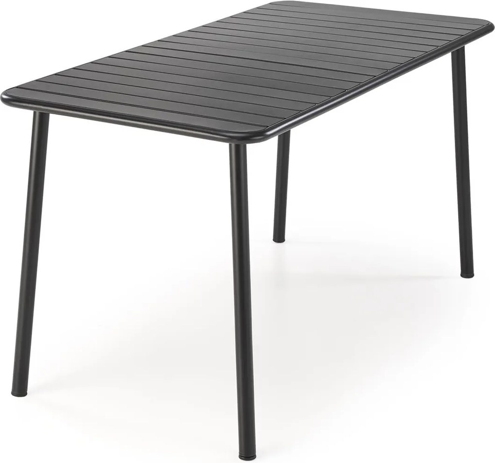 Kovový záhradný stôl Bosco 140 cm čierny