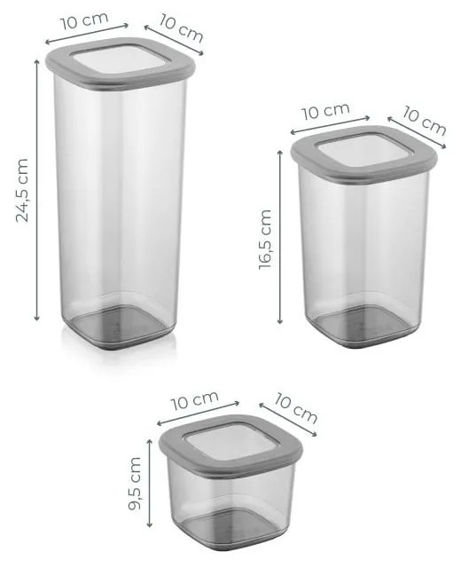 Dózy v súprave 9 ks na potraviny Fresco – Hermia