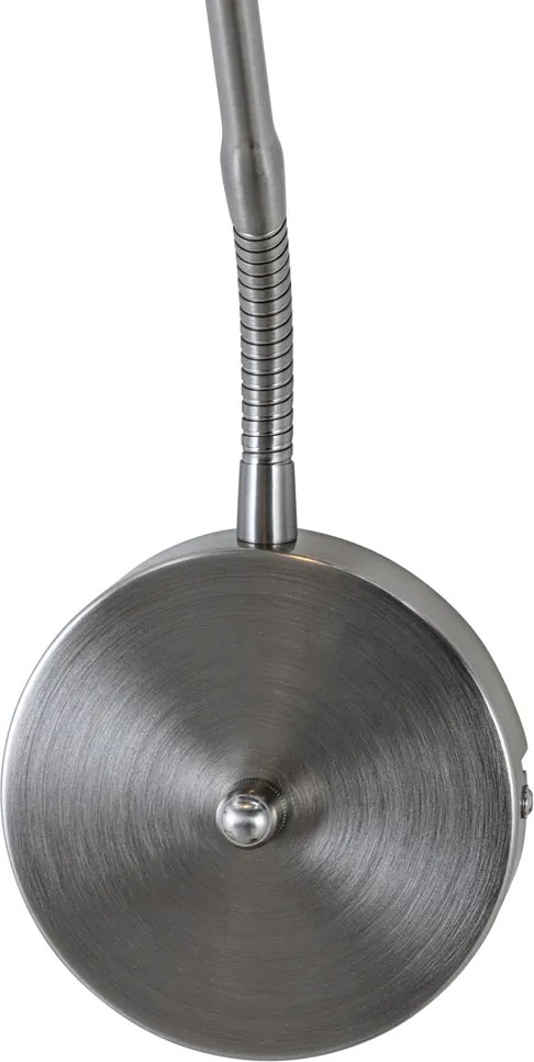 Moderné oceľové nástenné svietidlo vrátane LED - Eva