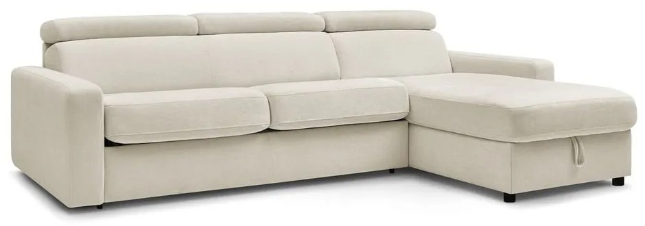 Krémová rozkladacia rohová pohovka (variabilná) Monaco – Bobochic Paris